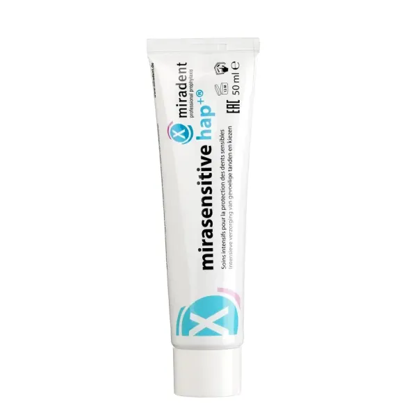 Зубна паста для чутливих зубів Miradent Mirasensitive hap+, 50 мл
