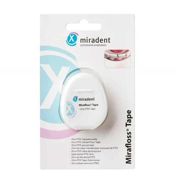 Зубна нитка-флос Miradent Mirafloss Tape, 20м