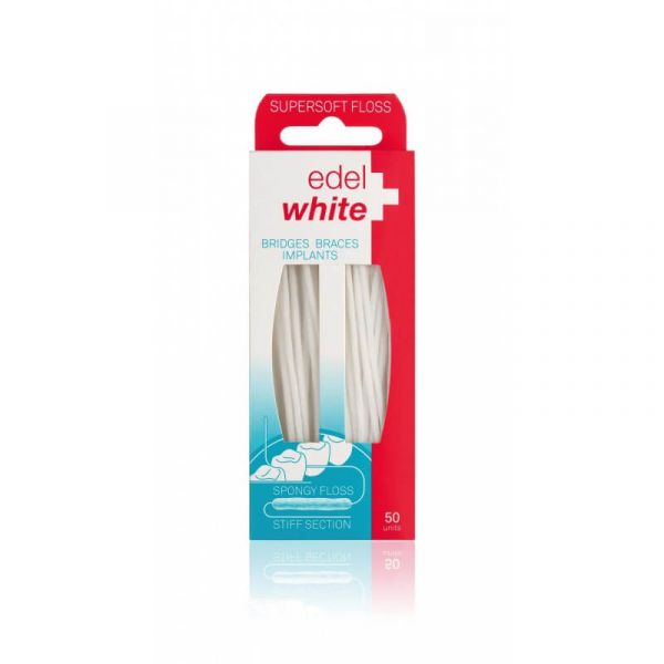 Зубна нитка Edel+White Super Soft суперм'яка, 50 шт