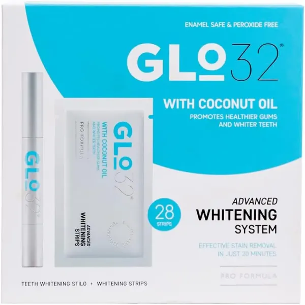 Відбілююча система Glo32 system (28 відбілюючих смужок + 1 відбілюючий олівець)