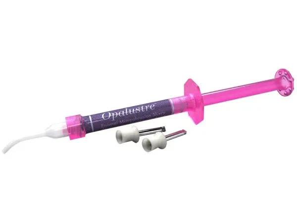 Суспензія для мікроабразивної обробки емалі Ultradent Opalustre (шприц 1.2 мл + 2 полірувальні чашечки + 1 насадка для нанесення)