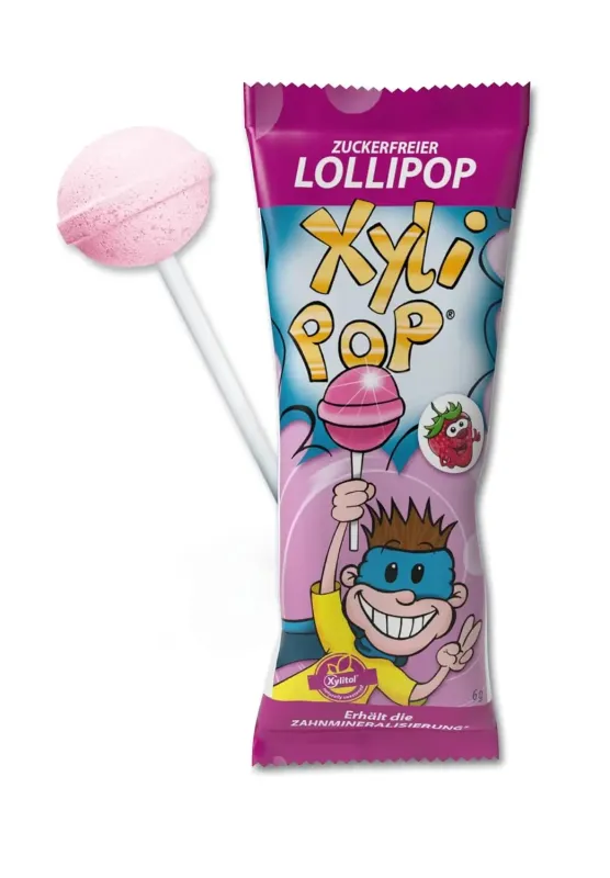 Льодяник на паличці Miradent XyliPOP Lolli полуниця
