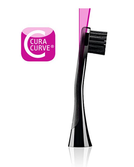 Насадки Carbon для звукової щітки Curaprox Black is White, 2шт