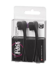Насадки Carbon для звукової щітки Curaprox Black is White, 2шт