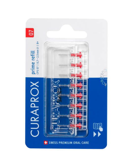 Набір змінних насадок Curaprox CPS 07 Prime Refill (0,7-2,5 мм, 8 шт)