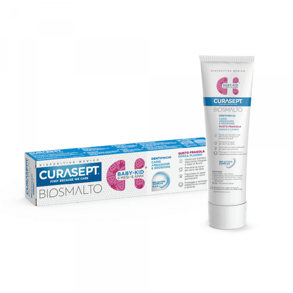 Зубна паста Curasept Biosmalto Baby-Kid (без фтору, 50 мл)