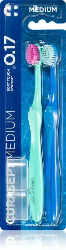 Набір зубних щіток Curasept Softline Medium 017 (2шт)