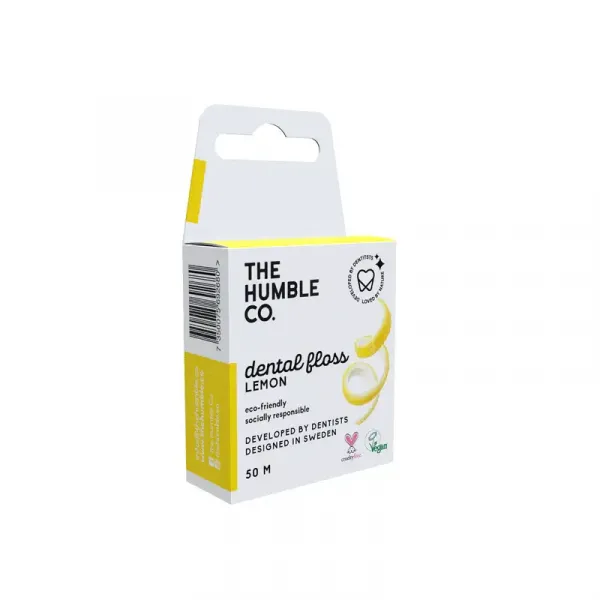 Зубна нитка-флос Humble зі смаком лимону, 50 м