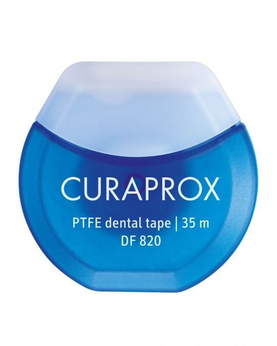 Зубна нитка Curaprox DF 820 PTFE з хлоргексидином (35 м)