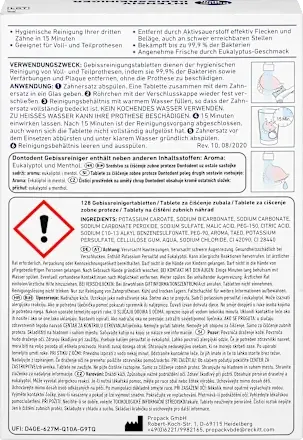 Таблетки для чищення зубних протезів Dontodent