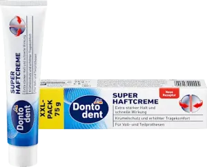 Крем для фіксації зубних протезів Dontodent Super Haftcreme (екстра сильний), 75 г