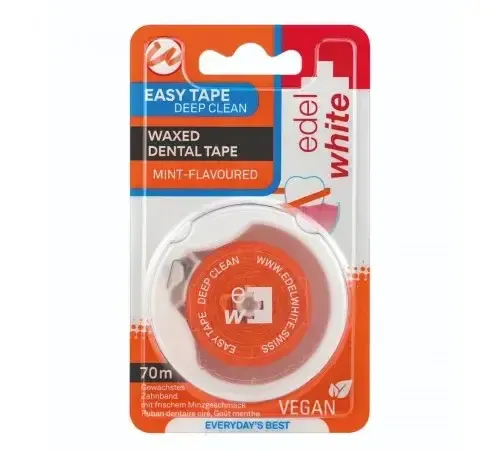 Воскова зубна стрічка-флос Edel+White Easy Tape, 70 м