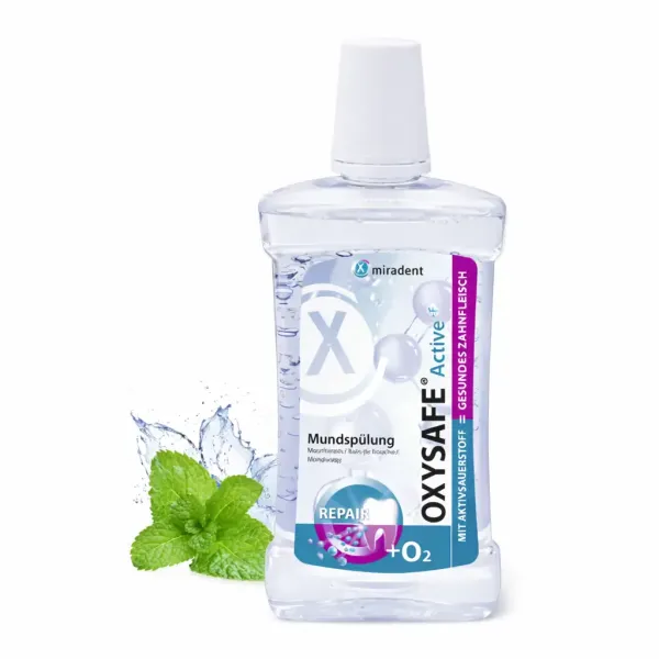 Ополіскувач з активним киснем Miradent OXYSAFE Active+F, 500мл