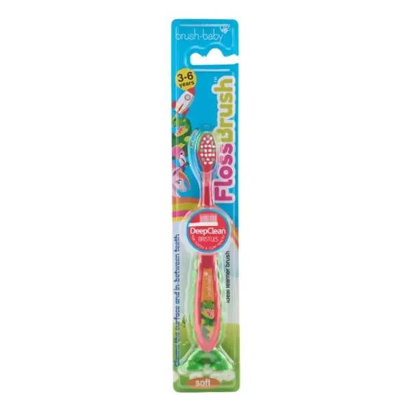 Дитяча зубна щітка Brush-baby Flossbrush (від 3 до 6 років)