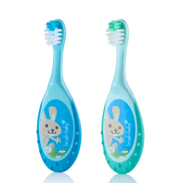 Дитяча зубна щітка-прорізувач Brush-baby Flossbrush (від 0 до 3 років), 2 шт