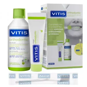 Набір Dentaid Vitis Orthodontic (ополіскувач 500 мл, зубна паста 100 мл + щітка у подарунок)