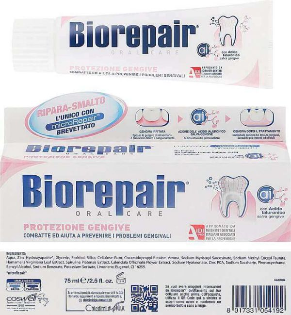 Набір Biorepair Захист ясен (ополіскувач, зубна паста, нитка + зубна щітка)