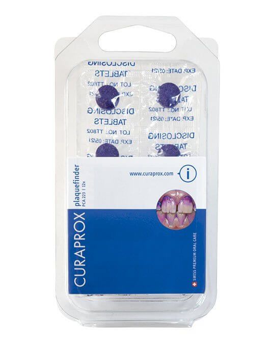 Таблетки для індикації зубного нальоту Curaprox PCA 223 (12 шт)