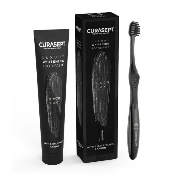 Набір Curasept Luxury Whitening Black (паста 75 мл + щітка)