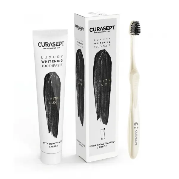 Набір Curasept Luxury Whitening White (паста 75 мл + щітка)