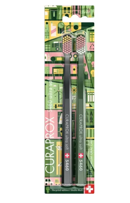 Набір зубних щіток Curaprox 5460 Recycled Duo Edition 2025, 2 шт