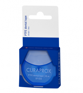 Зубна нитка Curaprox DF 820 PTFE з хлоргексидином (35 м)