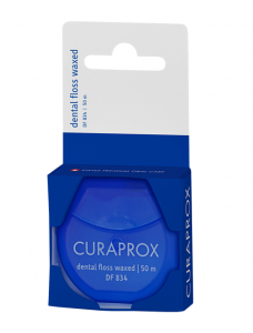 Зубна нитка Curaprox DF 834 вощена з ароматом м`яти (50 м)