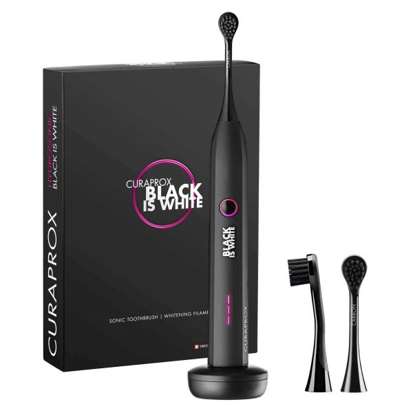 Електрична зубна щітка Curaprox Hydrosonic Black is White