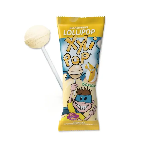 Льодяник на паличці Miradent XyliPOP Lolli банан