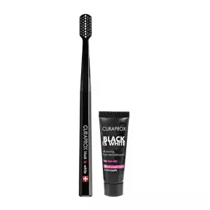 Відбілююча зубна паста Curaprox Black is White (10 мл) + зубна щітка Curaprox CS 5460 ultra soft