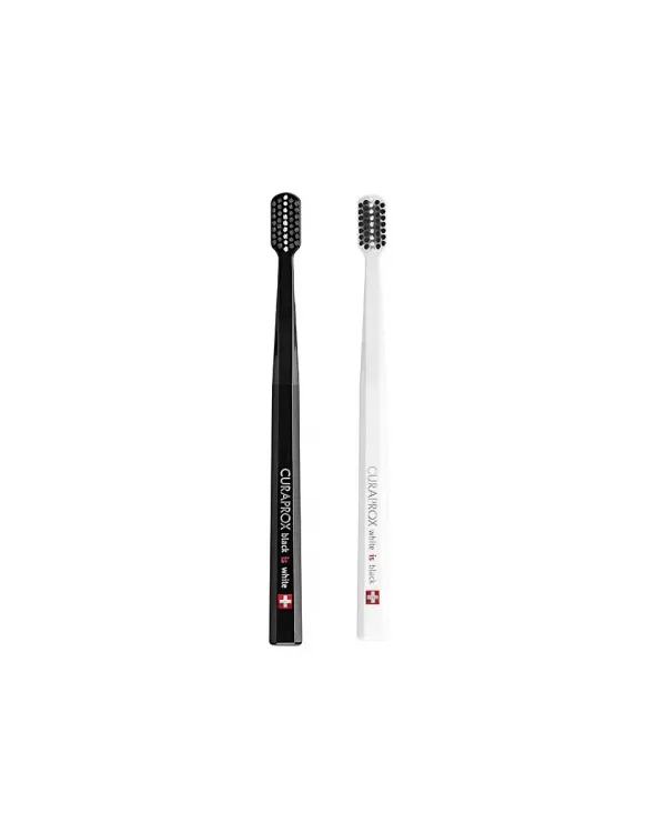 Набір зубних щіток Curaprox White is black duo, 2 шт
