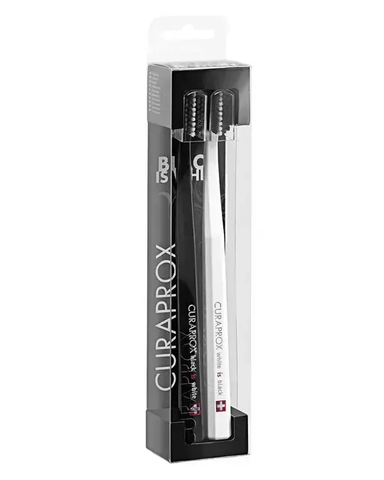 Набір зубних щіток Curaprox White is black duo, 2 шт
