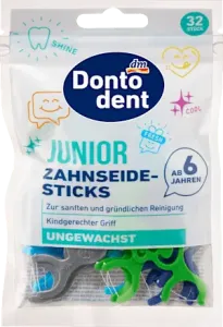 Дитячі флос-зубочистки Dontodent Junior, 32 шт