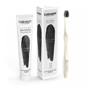 Набір Curasept Luxury Whitening White (паста 75 мл + щітка)