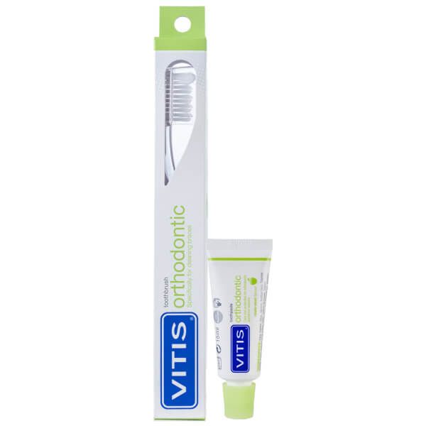 Ортодонтична зубна щітка Dentaid Vitis Orthodontic + паста Dentaid Vitis Orthodontic (15 мл)