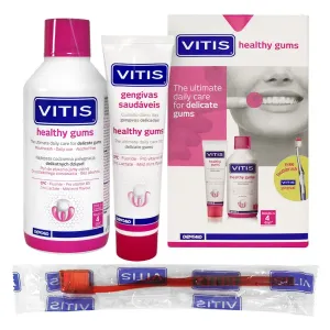Набір Dentaid Vitis Healthy Gums (ополіскувач 500 мл, зубна паста 100 мл + щітка у подарунок)