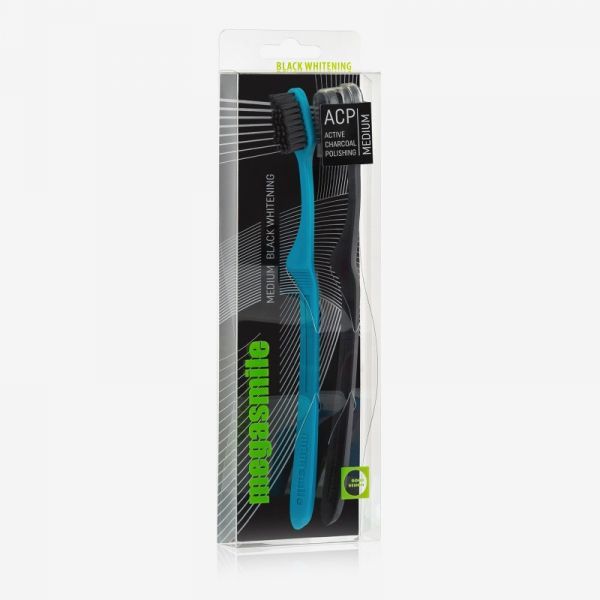 Зубна щітка Megasmile Black Whitening Medium, 2 шт