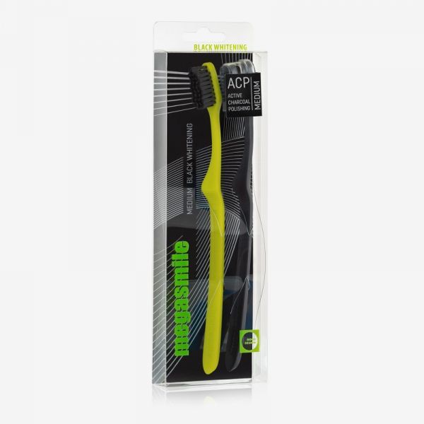Зубна щітка Megasmile Black Whitening Medium, 2 шт