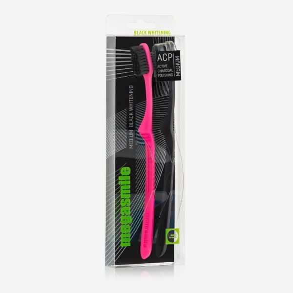 Зубна щітка Megasmile Black Whitening Medium, 2 шт