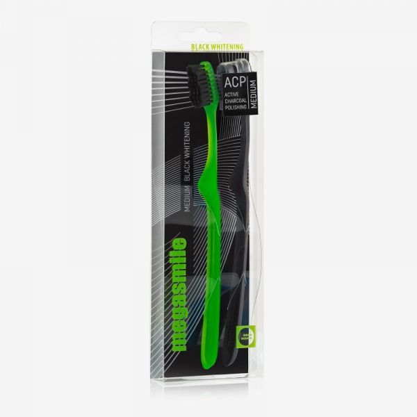 Зубна щітка Megasmile Black Whitening Medium, 2 шт